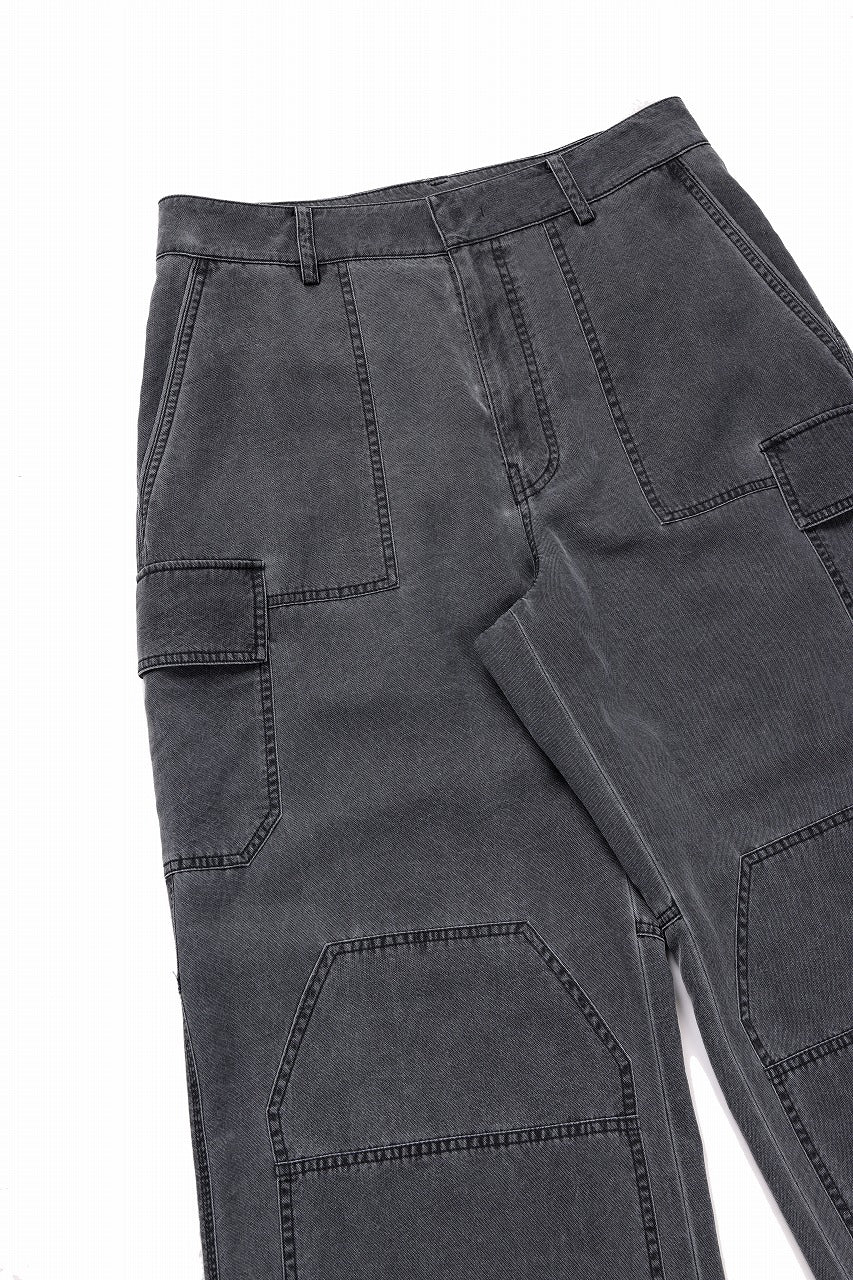 Juun.J Washed Nylon Work Pants (GREY)