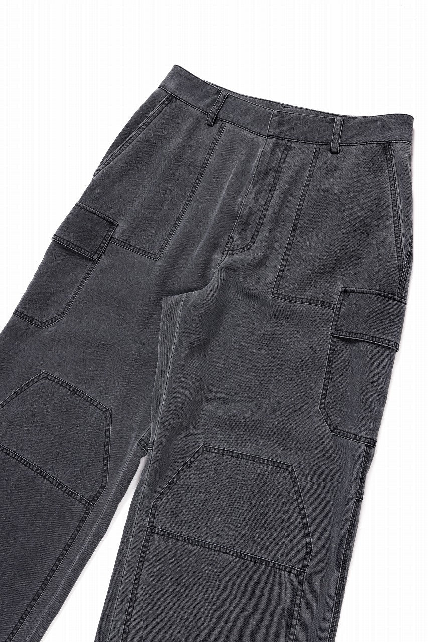 Juun.J Washed Nylon Work Pants (GREY)