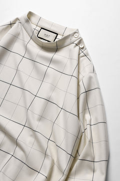 画像をギャラリービューアに読み込む, N/07 exclusive MOCK NECK PULLOVER / WINDOWPANE CHECK TR TWILL (IVORY)