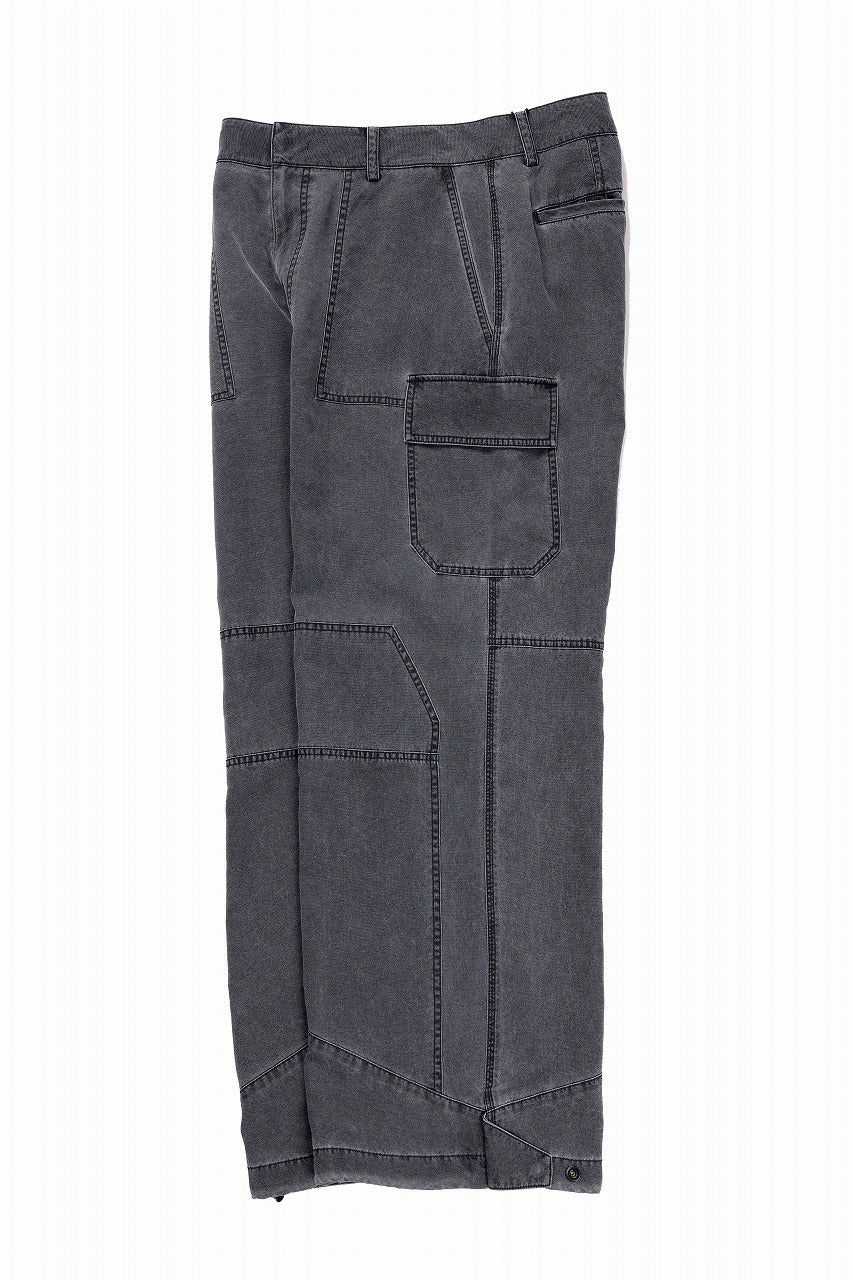 Juun.J Washed Nylon Work Pants (GREY)