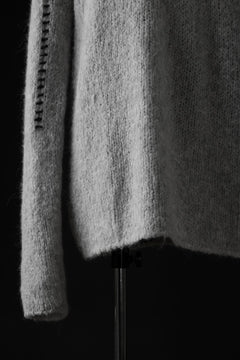 Load image into Gallery viewer, thom/krom HIGH COLLAR KNIT PULLOVER / ALPACA WOOL (LIGHT GREY)