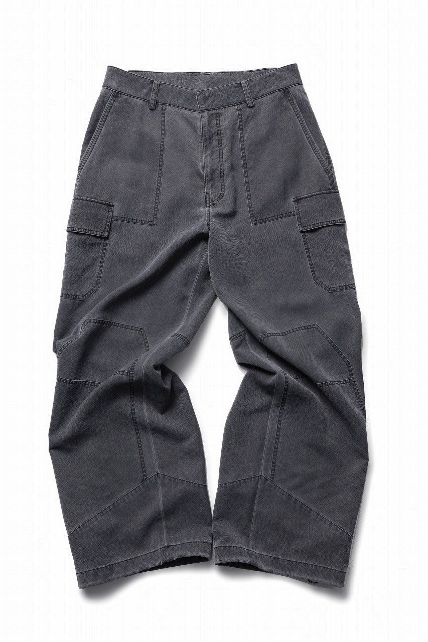 Juun.J Washed Nylon Work Pants (GREY)