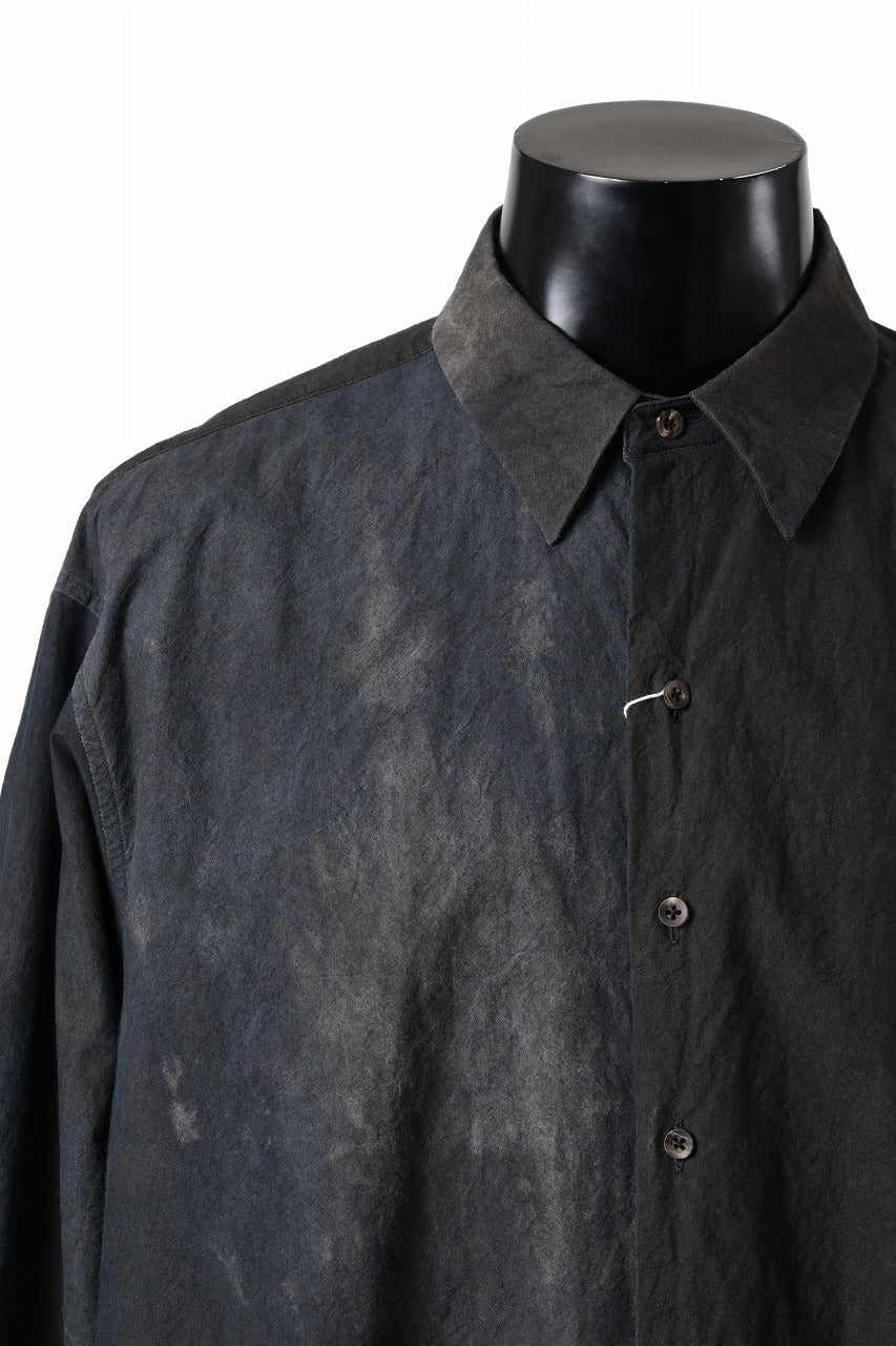 COLINA THE SHIRT / DARK DYED POPLIN (BLACK MIST)