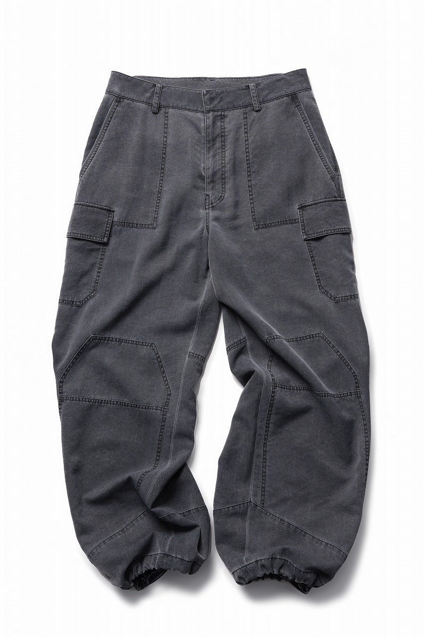 Juun.J Washed Nylon Work Pants (GREY)