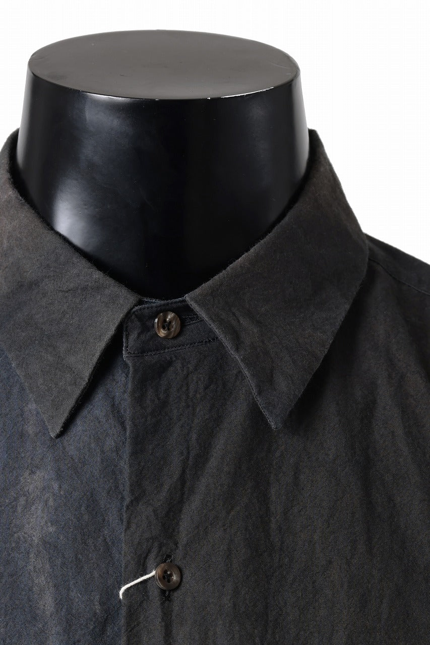 COLINA THE SHIRT / DARK DYED POPLIN (BLACK MIST)