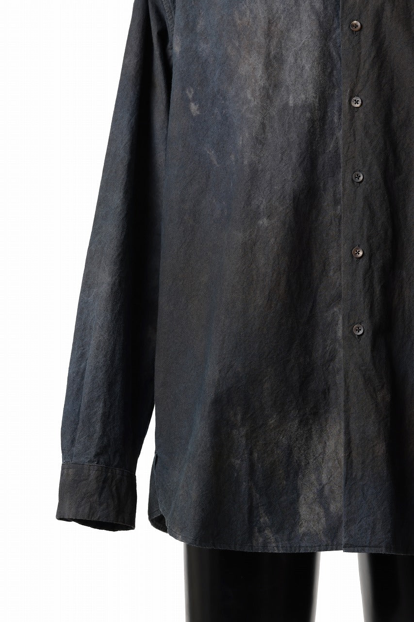 COLINA THE SHIRT / DARK DYED POPLIN (BLACK MIST)