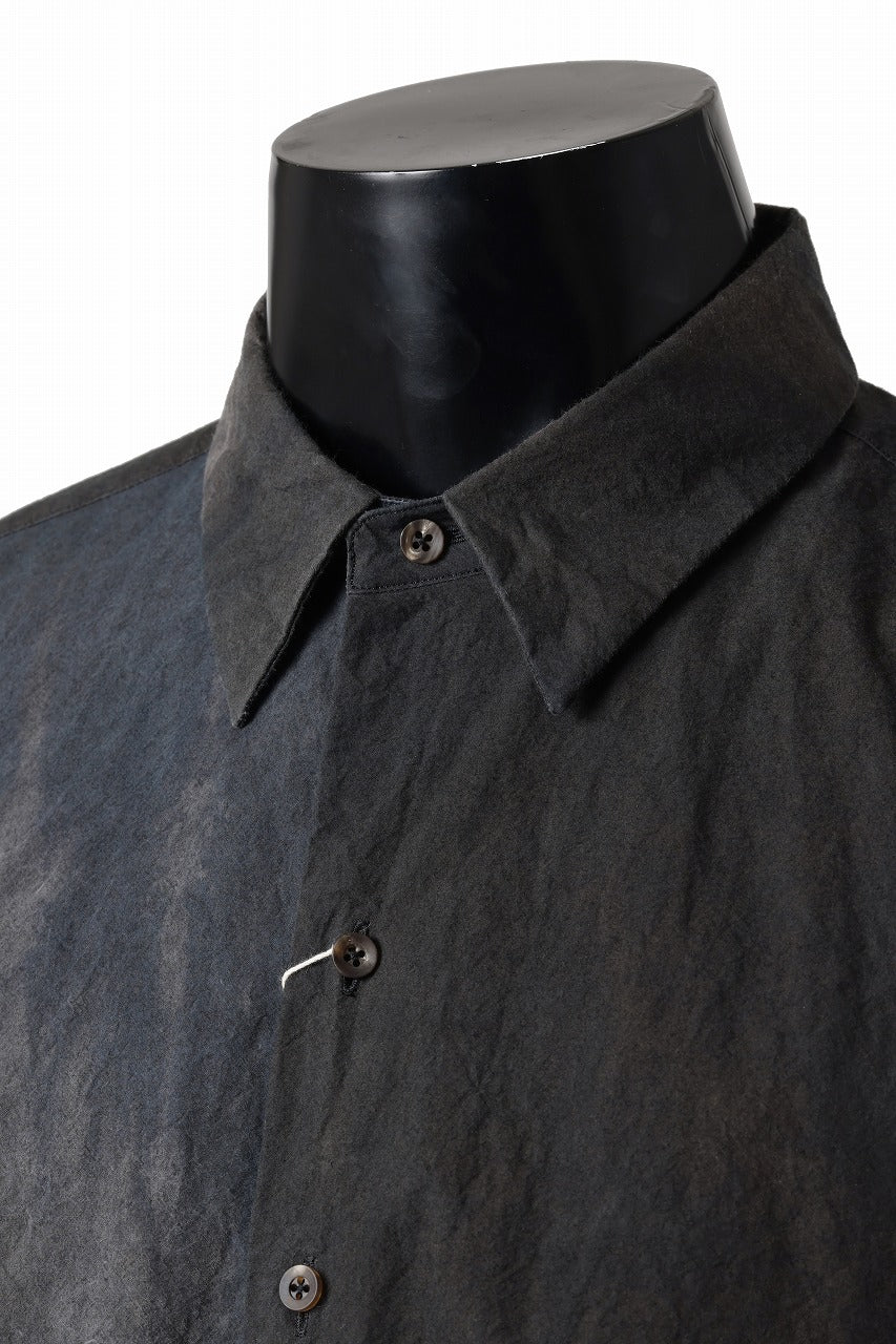 COLINA THE SHIRT / DARK DYED POPLIN (BLACK MIST)