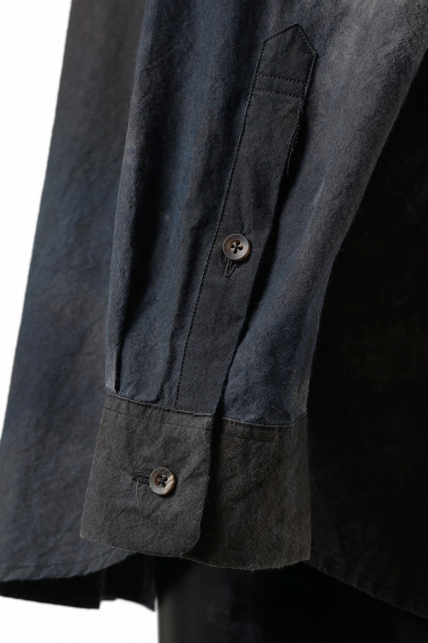 COLINA THE SHIRT / DARK DYED POPLIN (BLACK MIST)