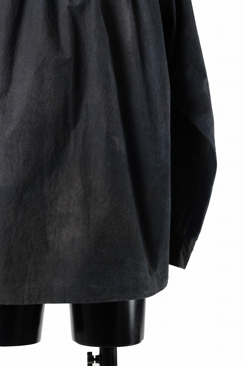 COLINA THE SHIRT / DARK DYED POPLIN (BLACK MIST)