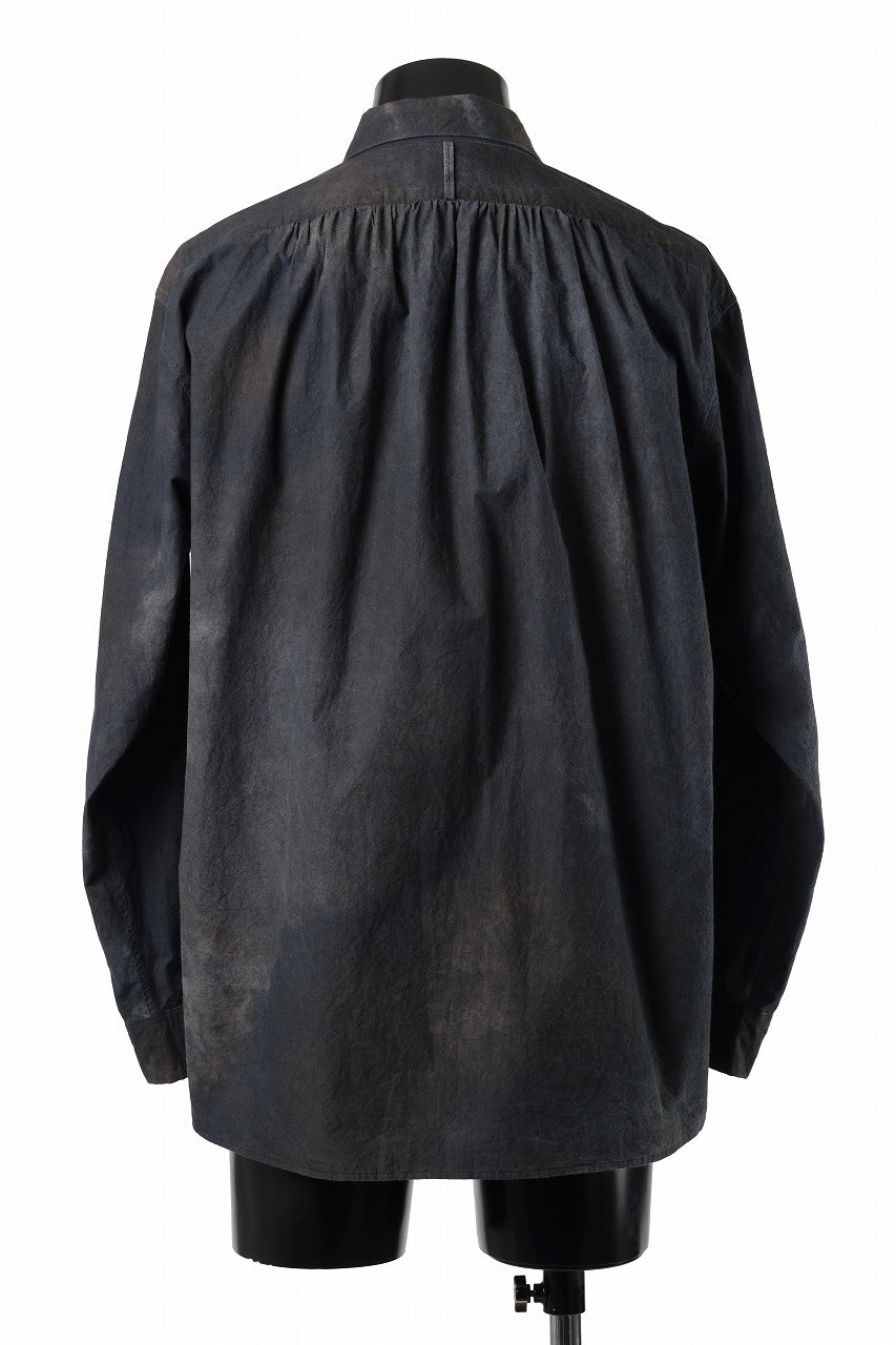 COLINA THE SHIRT / DARK DYED POPLIN (BLACK MIST)