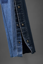 Load image into Gallery viewer, CHANGES REMAKE DENIM EASY STRAIGHT PANTS / VINTAGE WRANGLER SHIRT (INDIGO #A)
