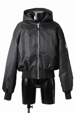 entire studios HOODED BROAD BOMBER PADDED JACKET (OIL)