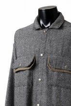 画像をギャラリービューアに読み込む, A.F ARTEFACT TWEED COVERALL SHIRT (BLACK x WHITE)