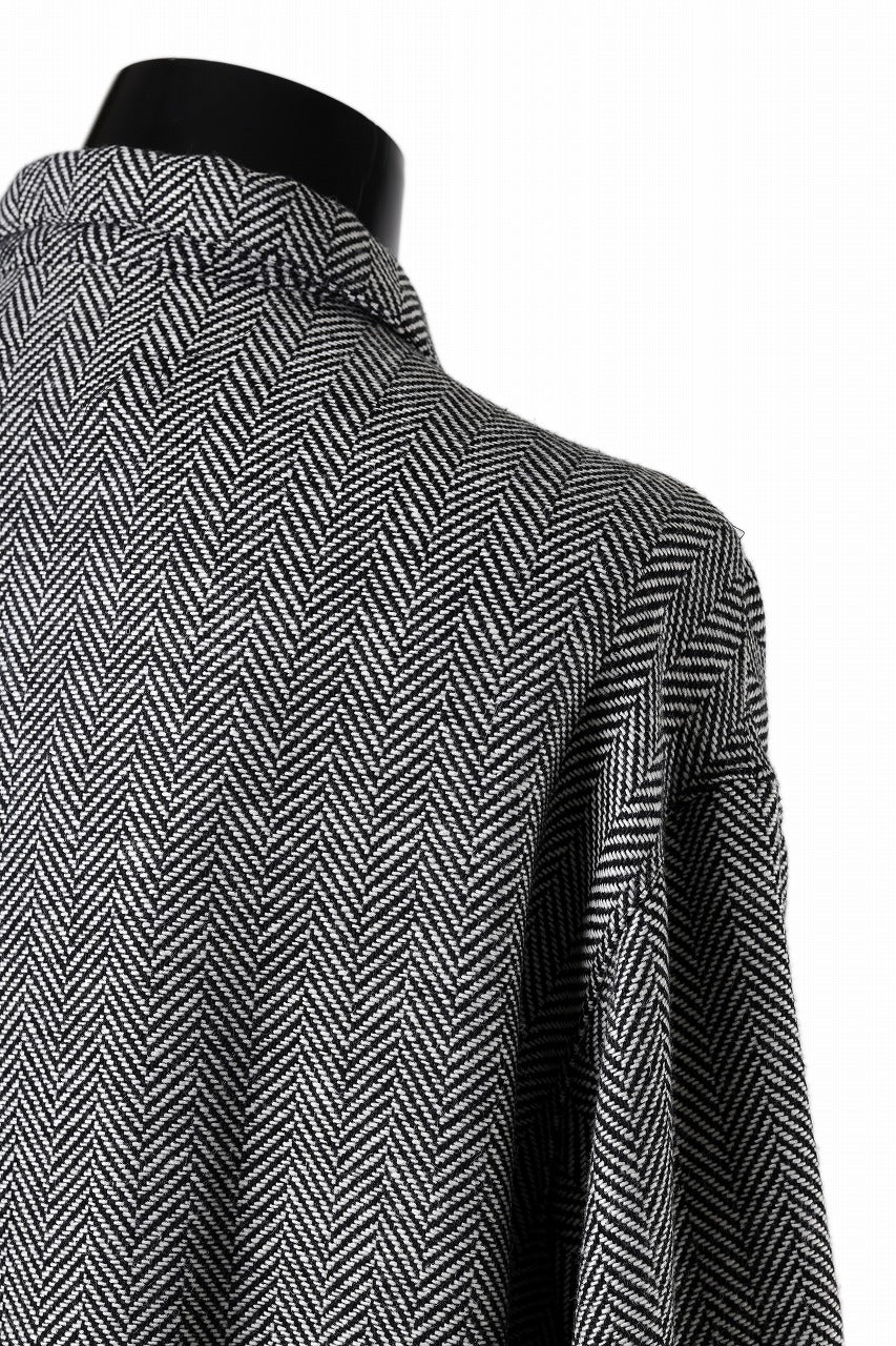 A.F ARTEFACT TWEED COVERALL SHIRT (BLACK x WHITE)