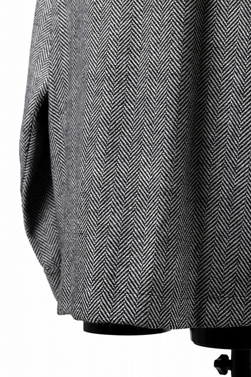 A.F ARTEFACT TWEED COVERALL SHIRT (BLACK x WHITE)