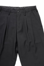 画像をギャラリービューアに読み込む, Y&#39;s for men WAIST STRING PANTS / WRINKLED WOOL GABARDINE (BLACK)