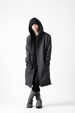 画像をギャラリービューアに読み込む, incarnation HOODED W BREAST BUTTON COAT / MICROSCOPIC CHECK WOOL (T91)