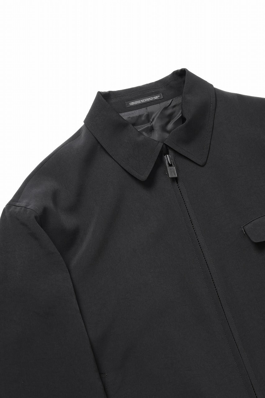 Y's for men FASTENER BLOUSON WITH FLAP POCKET / TA TUXEDO (BLACK)