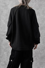 画像をギャラリービューアに読み込む, A.F ARTEFACT FLAP POCKET RAGLAN TOP / COPE KNIT JERSEY (BLACK)