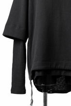 画像をギャラリービューアに読み込む, A.F ARTEFACT SIDE ZIP LAYERED PULLOVER / RIB KNIT JERSEY (BLACK)