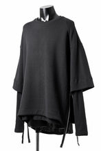 Load image into Gallery viewer, A.F ARTEFACT SIDE ZIP LAYERED PULLOVER / RIB KNIT JERSEY (BLACK)