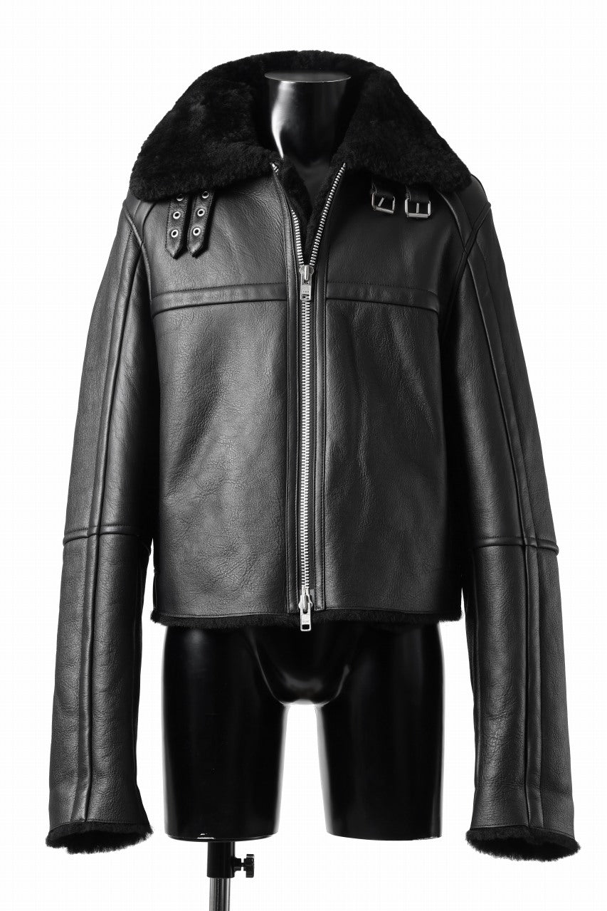 画像をギャラリービューアに読み込む, entire studios 01 SHEARLING JACKET (BLACK)