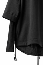 Load image into Gallery viewer, A.F ARTEFACT SIDE ZIP LAYERED PULLOVER / RIB KNIT JERSEY (BLACK)