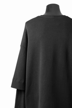 Load image into Gallery viewer, A.F ARTEFACT SIDE ZIP LAYERED PULLOVER / RIB KNIT JERSEY (BLACK)