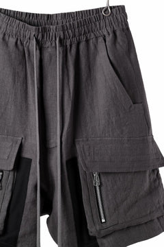 Load image into Gallery viewer, A.F ARTEFACT CARGO POCKET SAROUEL SHORTS / NATURAL LINEN (GREY)