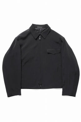 Y's for men FASTENER BLOUSON WITH FLAP POCKET / TA TUXEDO (BLACK)