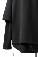 画像をギャラリービューアに読み込む, A.F ARTEFACT SIDE ZIP LAYERED PULLOVER / RIB KNIT JERSEY (BLACK)