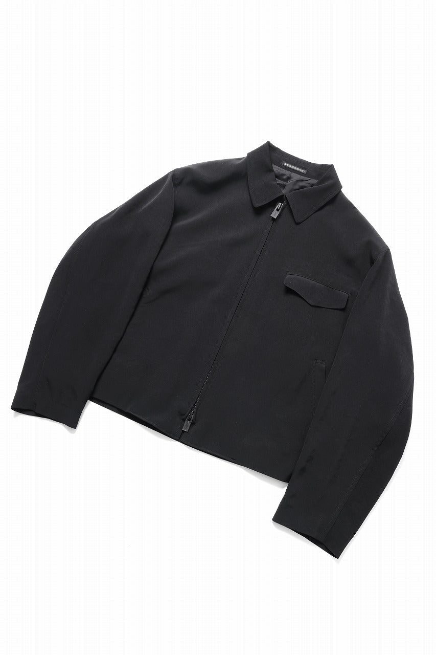 Y's for men FASTENER BLOUSON WITH FLAP POCKET / TA TUXEDO (BLACK)