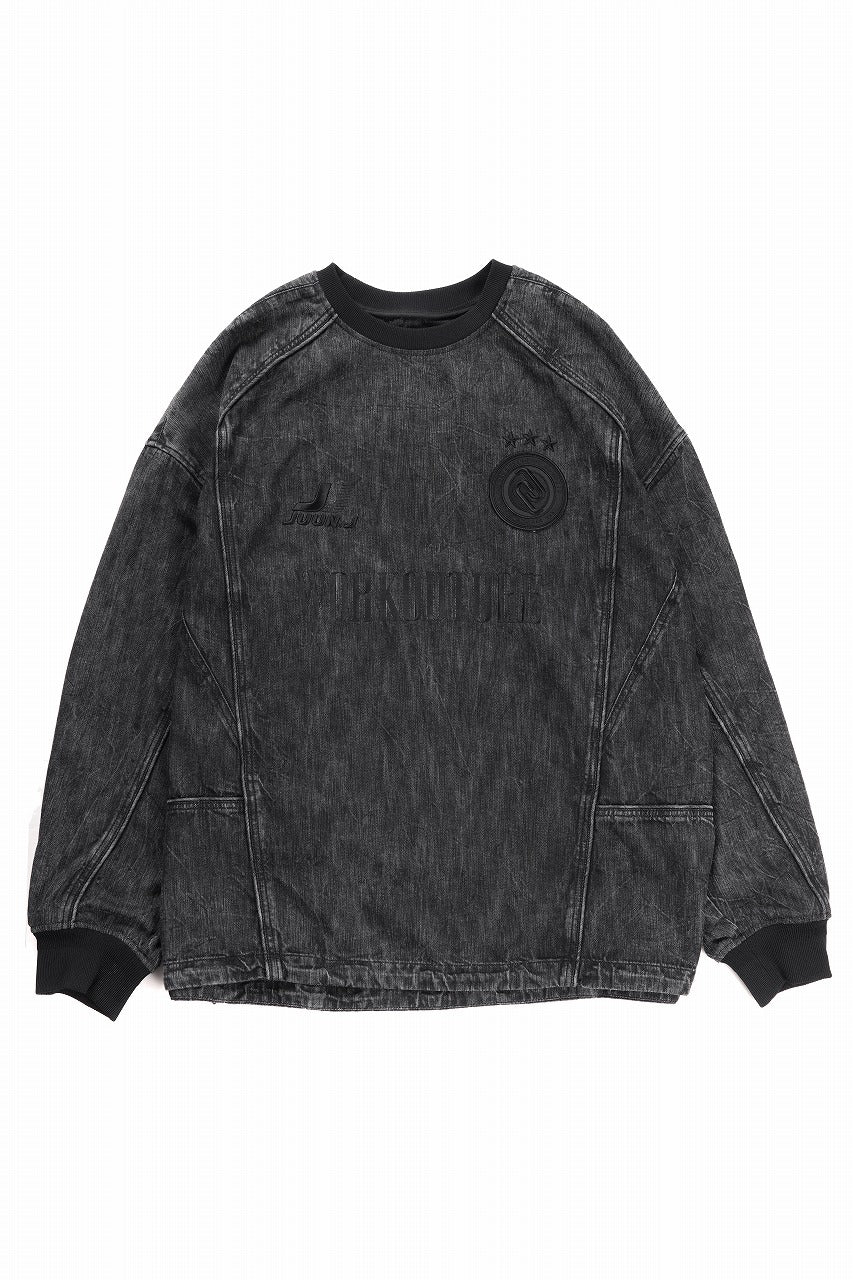 Juun.J Denim Crew Neck Pullover (BLACK)