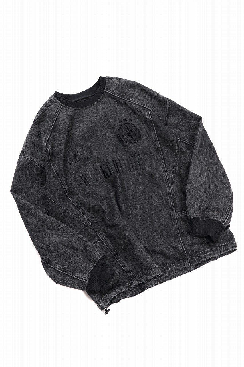 画像をギャラリービューアに読み込む, Juun.J Denim Crew Neck Pullover (BLACK)