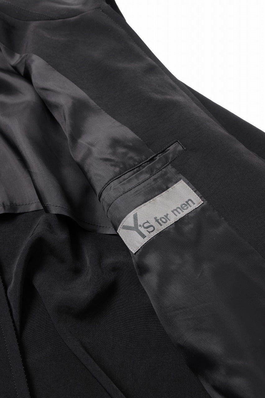 Y's for men FASTENER BLOUSON WITH FLAP POCKET / TA TUXEDO (BLACK)