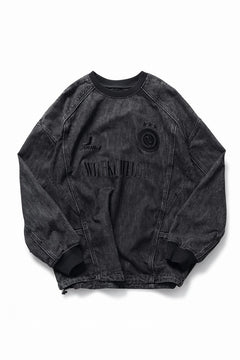 画像をギャラリービューアに読み込む, Juun.J Denim Crew Neck Pullover (BLACK)