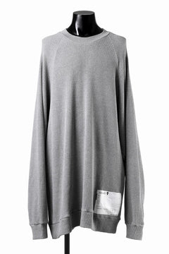 画像をギャラリービューアに読み込む, A.F ARTEFACT OVER SIZED DOLMAN LONG PULL OVER / WAFFLE COTTON JERSEY (GREY)