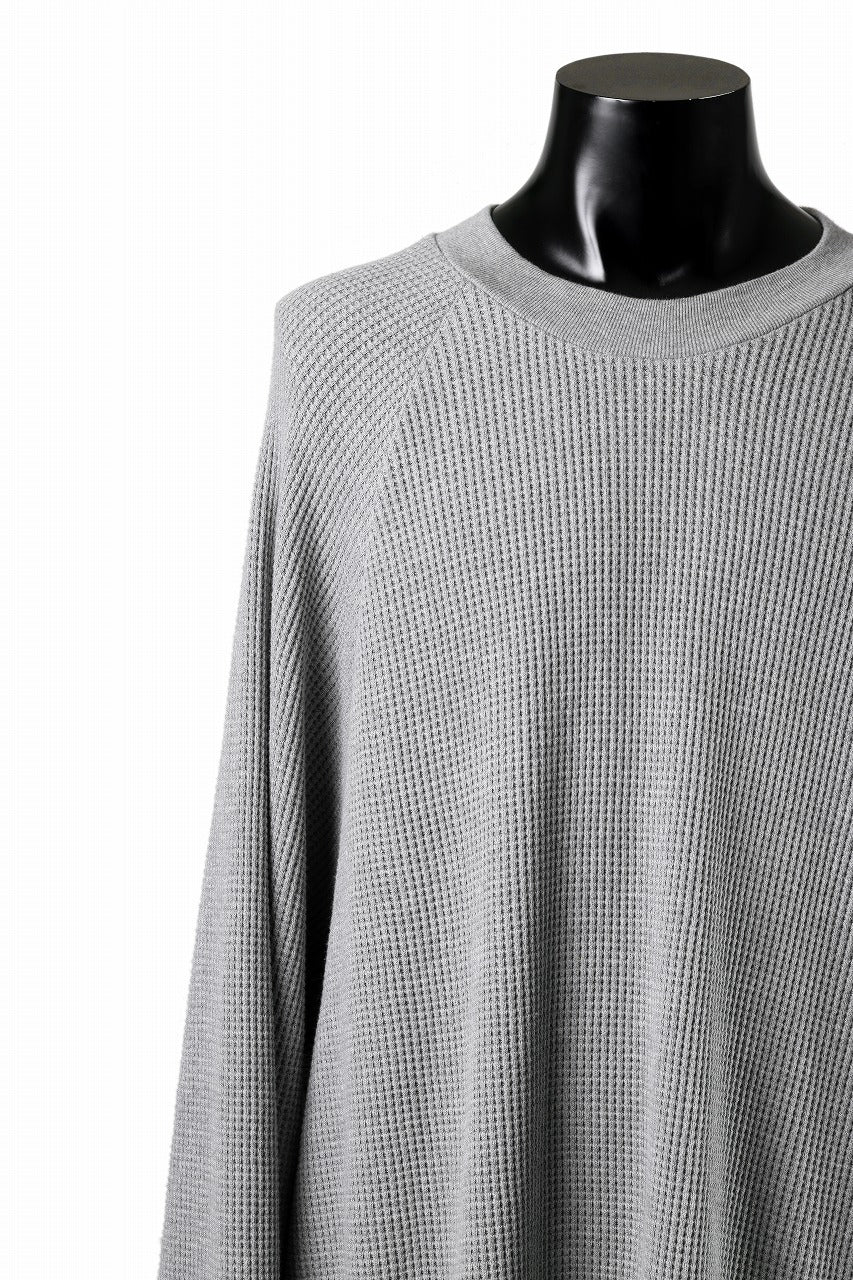 A.F ARTEFACT OVER SIZED DOLMAN LONG PULL OVER / WAFFLE COTTON JERSEY (IVORY)