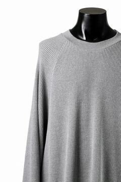 画像をギャラリービューアに読み込む, A.F ARTEFACT OVER SIZED DOLMAN LONG PULL OVER / WAFFLE COTTON JERSEY (GREY)