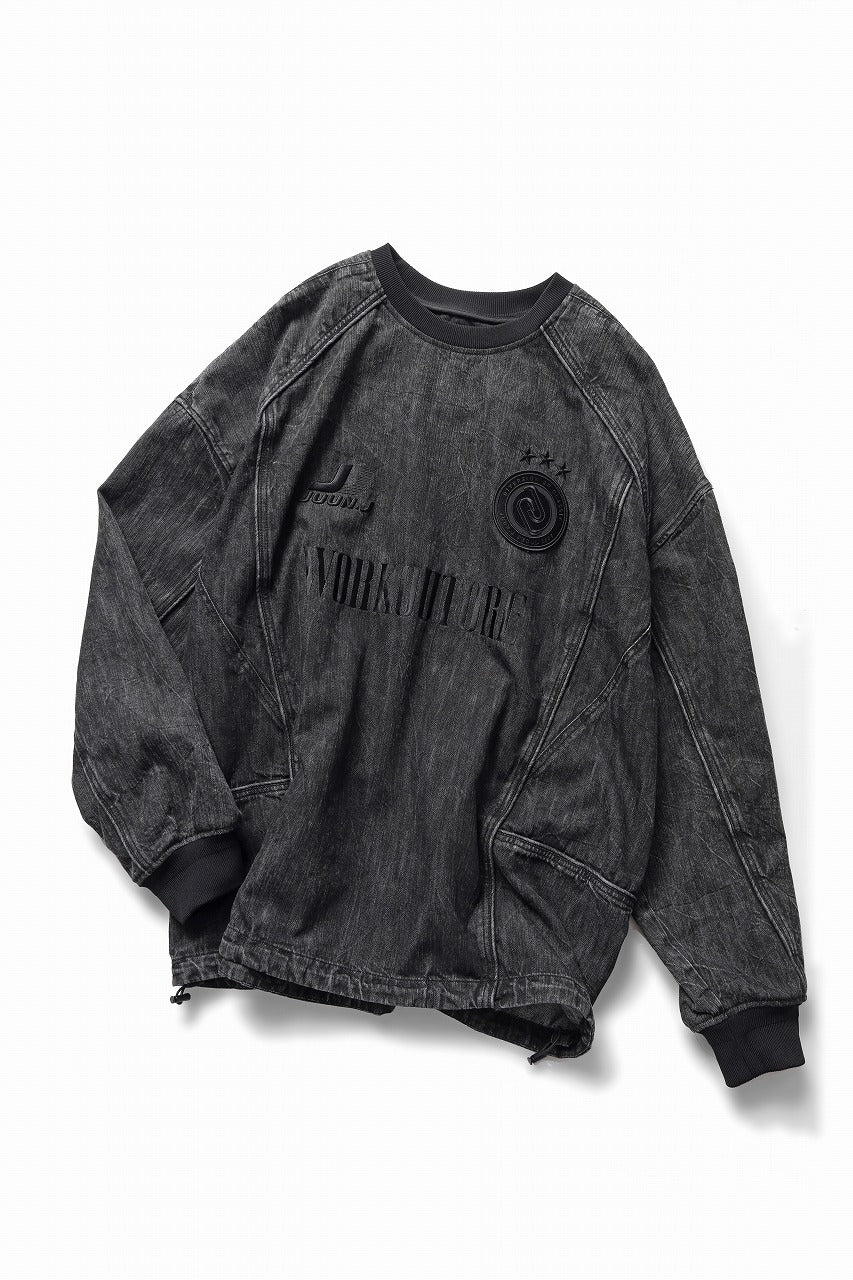 Juun.J Denim Crew Neck Pullover (BLACK)