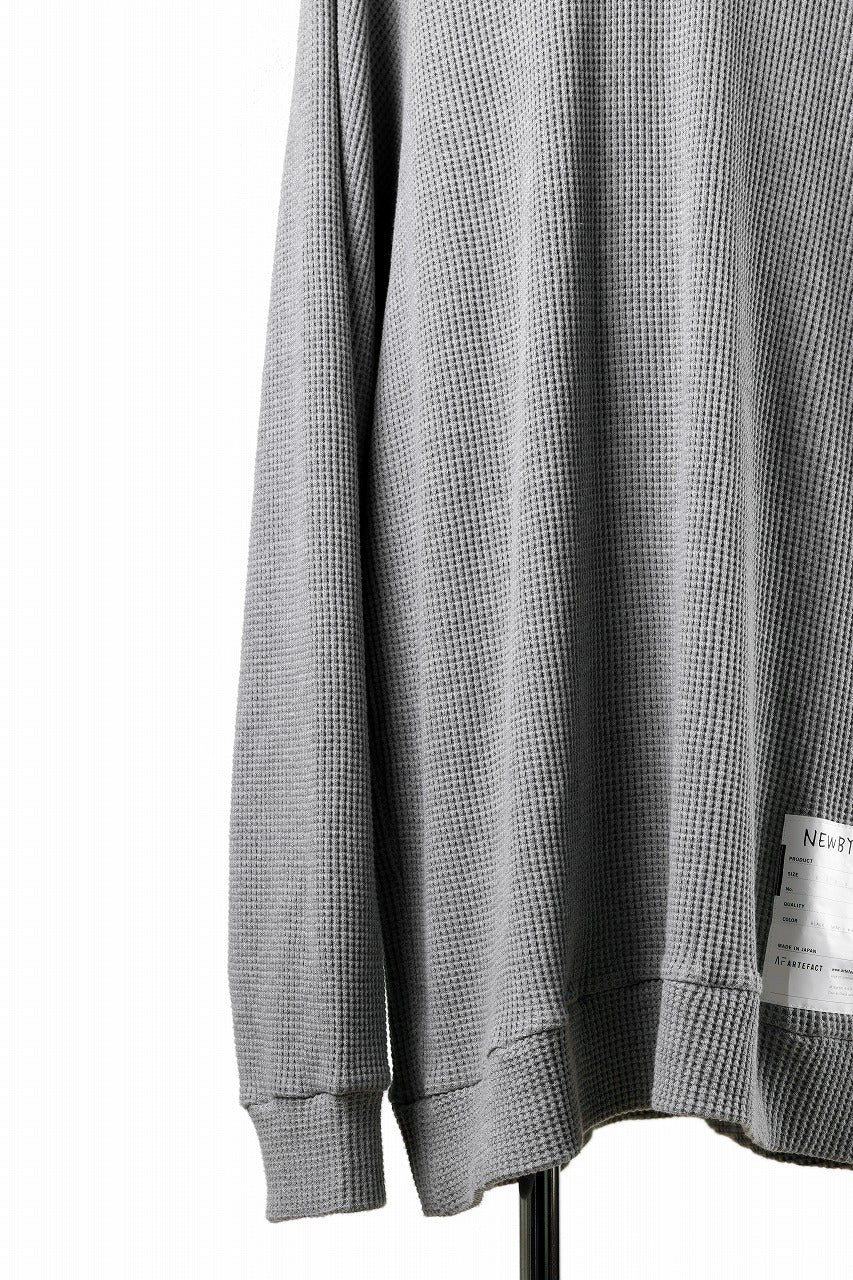 A.F ARTEFACT OVER SIZED DOLMAN LONG PULL OVER / WAFFLE COTTON JERSEY (GREY)