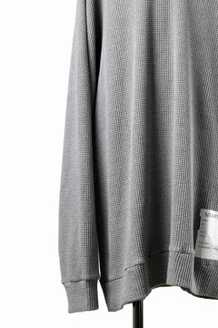 画像をギャラリービューアに読み込む, A.F ARTEFACT OVER SIZED DOLMAN LONG PULL OVER / WAFFLE COTTON JERSEY (GREY)