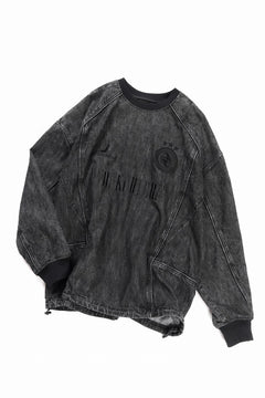 画像をギャラリービューアに読み込む, Juun.J Denim Crew Neck Pullover (BLACK)