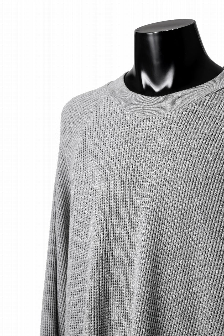 A.F ARTEFACT OVER SIZED DOLMAN LONG PULL OVER / WAFFLE COTTON JERSEY (IVORY)