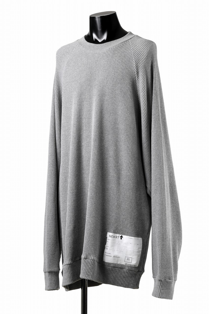 A.F ARTEFACT OVER SIZED DOLMAN LONG PULL OVER / WAFFLE COTTON JERSEY (IVORY)