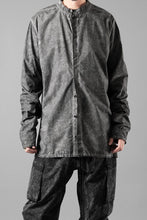 Load image into Gallery viewer, thom/krom STAND COLLAR SHIRT / DYED ORGANIC COTTON (VEGETAL BLACK)