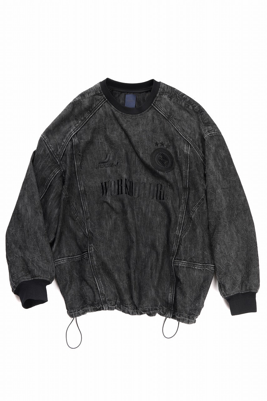 Juun.J Denim Crew Neck Pullover (BLACK)