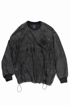 画像をギャラリービューアに読み込む, Juun.J Denim Crew Neck Pullover (BLACK)