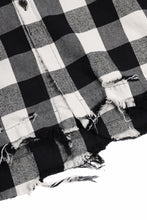 画像をギャラリービューアに読み込む, A.F ARTEFACT GRUNGE SHIRT-COAT / CHECK FLANNEL (BLACK×WHITE)