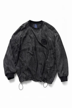 画像をギャラリービューアに読み込む, Juun.J Denim Crew Neck Pullover (BLACK)